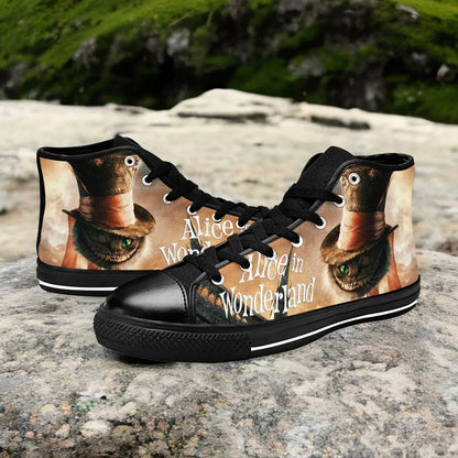 Alice in Wonderland Cheshire Cat Custom High Top Sneakers Shoes