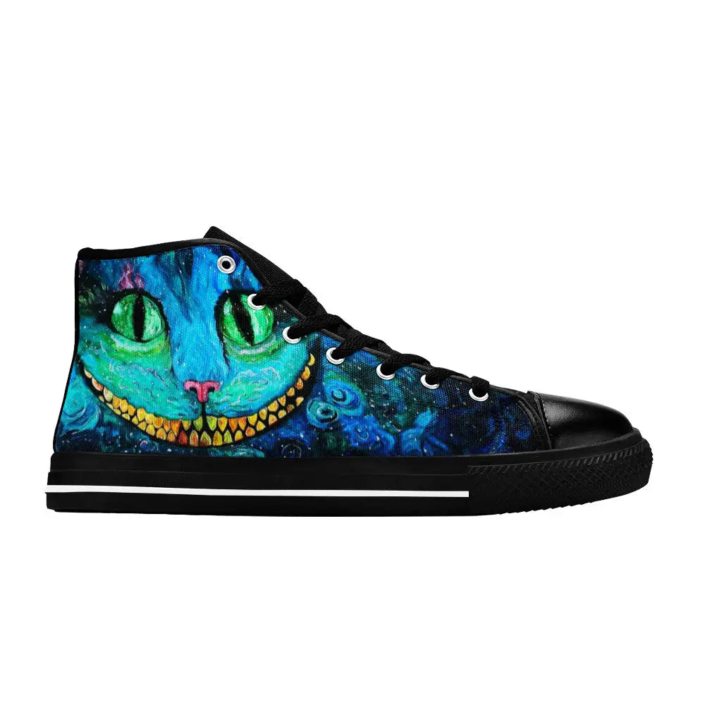 Alice in Wonderland Cheshire Cat Custom High Top Sneakers Shoes