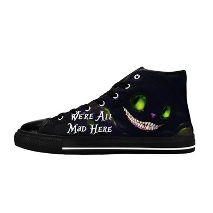 Alice in Wonderland Cheshire Cat Custom High Top Sneakers Shoes