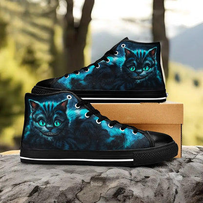 Alice in Wonderland Cheshire Cat Custom High Top Sneakers Shoes