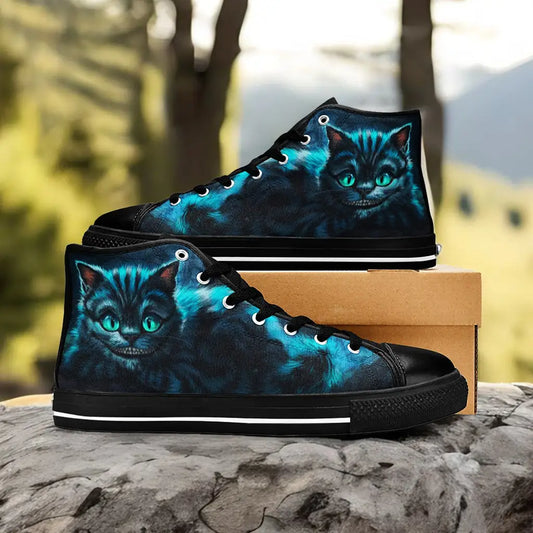 Alice in Wonderland Cheshire Cat Custom High Top Sneakers Shoes