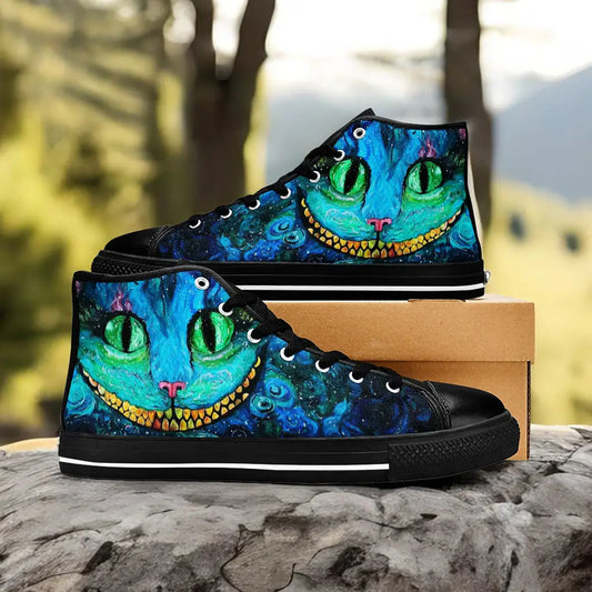 Alice in Wonderland Cheshire Cat Custom High Top Sneakers Shoes