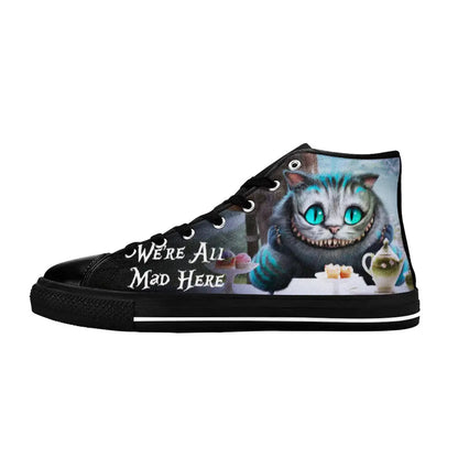 Alice in Wonderland Cheshire Cat Custom High Top Sneakers Shoes