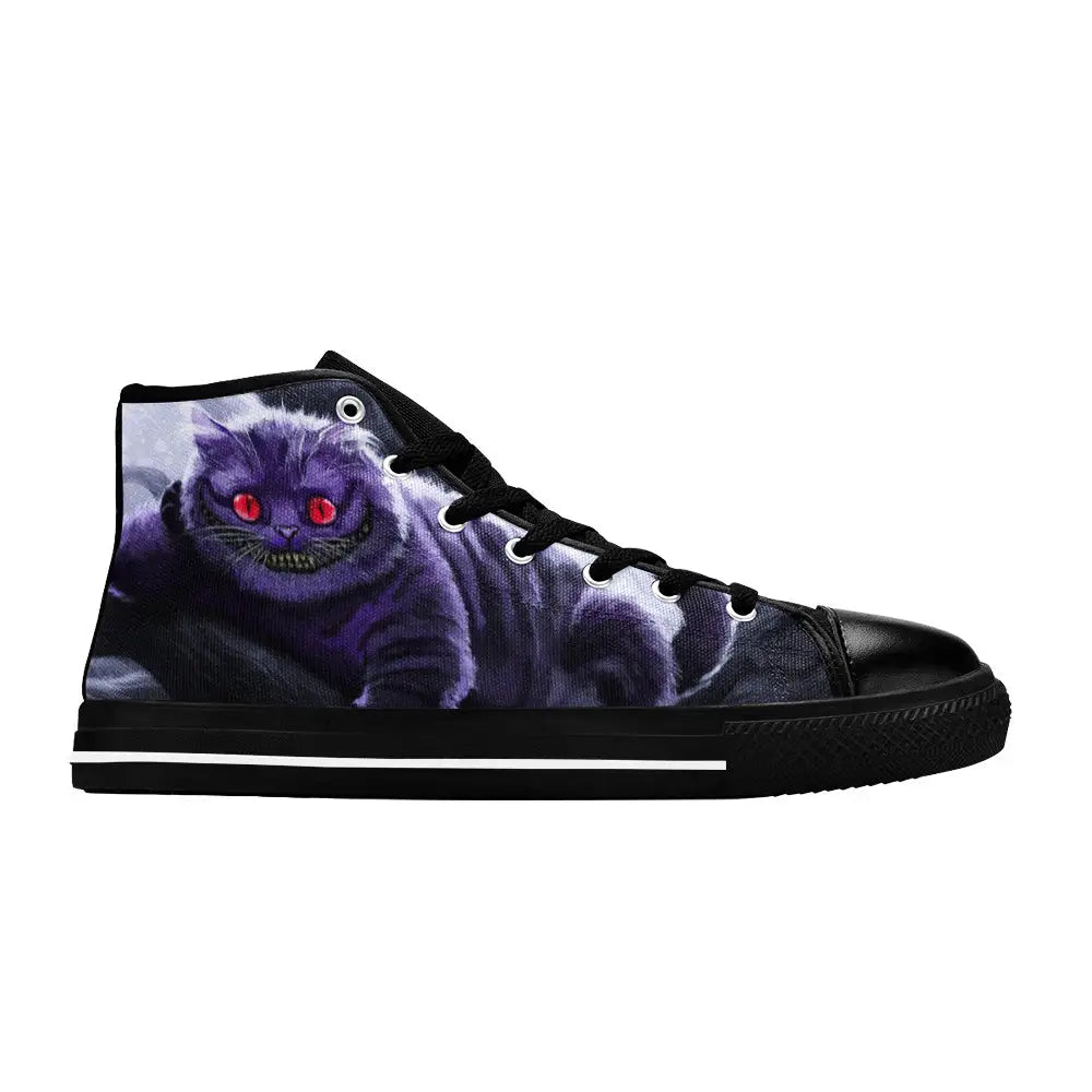 Alice in Wonderland Cheshire Cat Custom High Top Sneakers Shoes