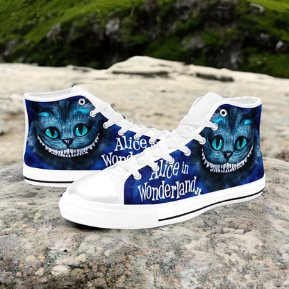 Alice in Wonderland Cheshire Cat Custom High Top Sneakers Shoes