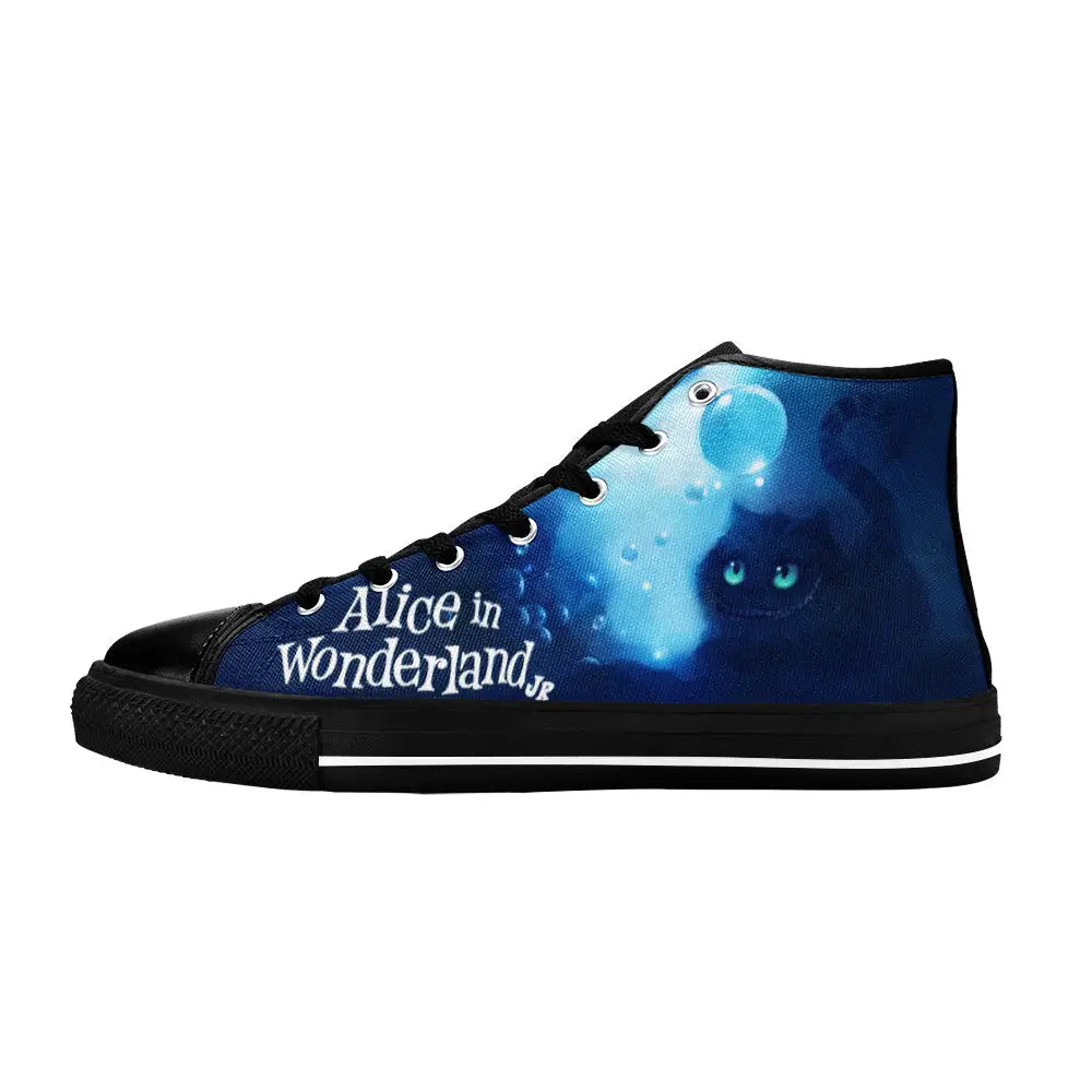 Alice in Wonderland Cheshire Cat Custom High Top Sneakers Shoes