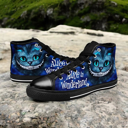 Alice in Wonderland Cheshire Cat Custom High Top Sneakers Shoes