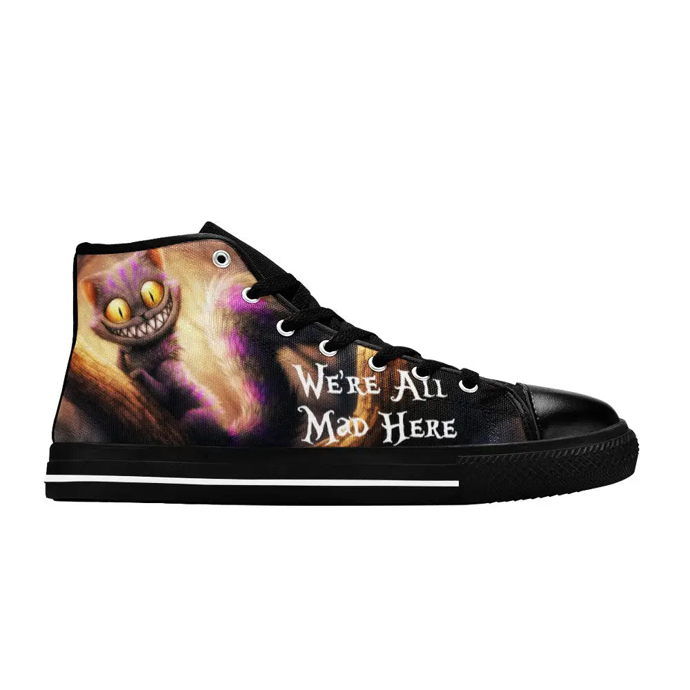 Alice in Wonderland Cheshire Cat Custom High Top Sneakers Shoes