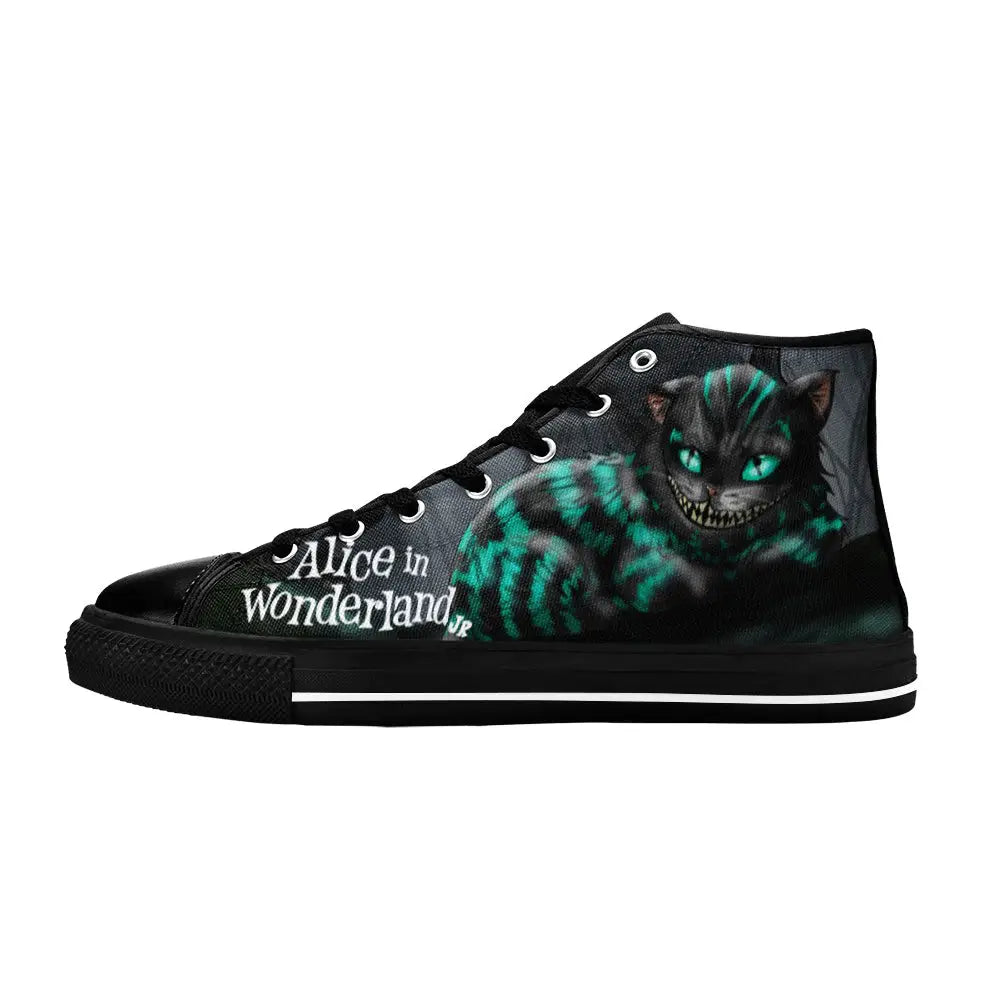 Alice in Wonderland Cheshire Cat Custom High Top Sneakers Shoes