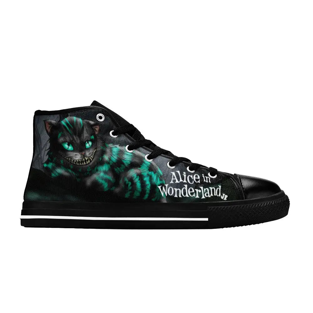 Alice in Wonderland Cheshire Cat Custom High Top Sneakers Shoes