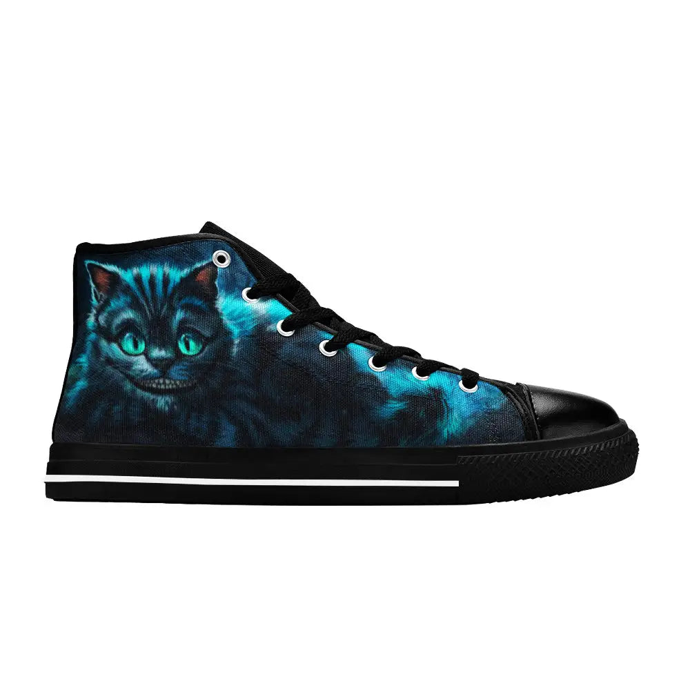 Alice in Wonderland Cheshire Cat Custom High Top Sneakers Shoes