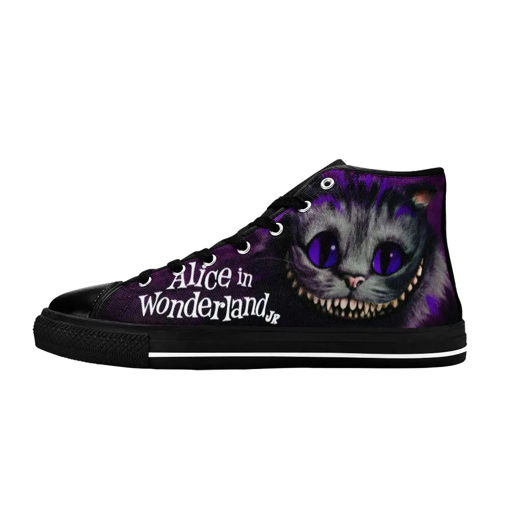 Alice in Wonderland Cheshire Cat Custom High Top Sneakers Shoes