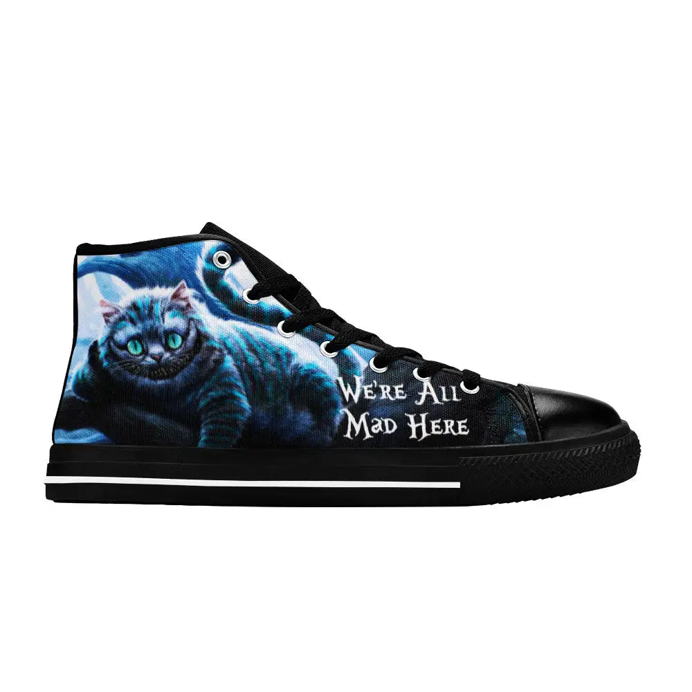 Alice in Wonderland Cheshire Cat Custom High Top Sneakers Shoes