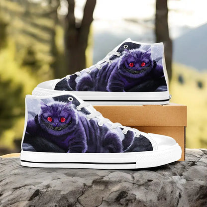 Alice in Wonderland Cheshire Cat Custom High Top Sneakers Shoes