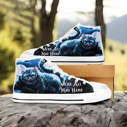 Alice in Wonderland Cheshire Cat Custom High Top Sneakers Shoes