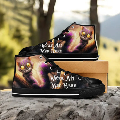 Alice in Wonderland Cheshire Cat Custom High Top Sneakers Shoes