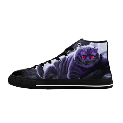 Alice in Wonderland Cheshire Cat Custom High Top Sneakers Shoes