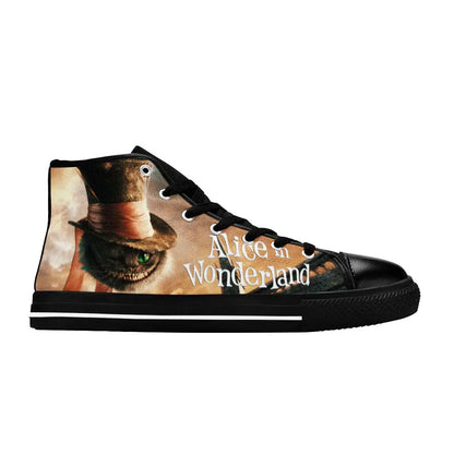 Alice in Wonderland Cheshire Cat Custom High Top Sneakers Shoes