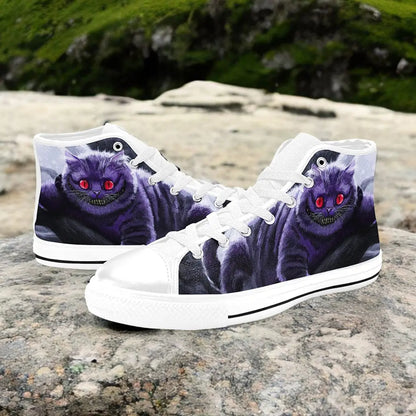 Alice in Wonderland Cheshire Cat Custom High Top Sneakers Shoes