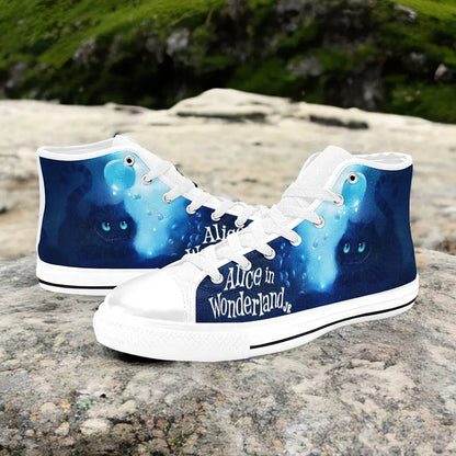 Alice in Wonderland Cheshire Cat Custom High Top Sneakers Shoes