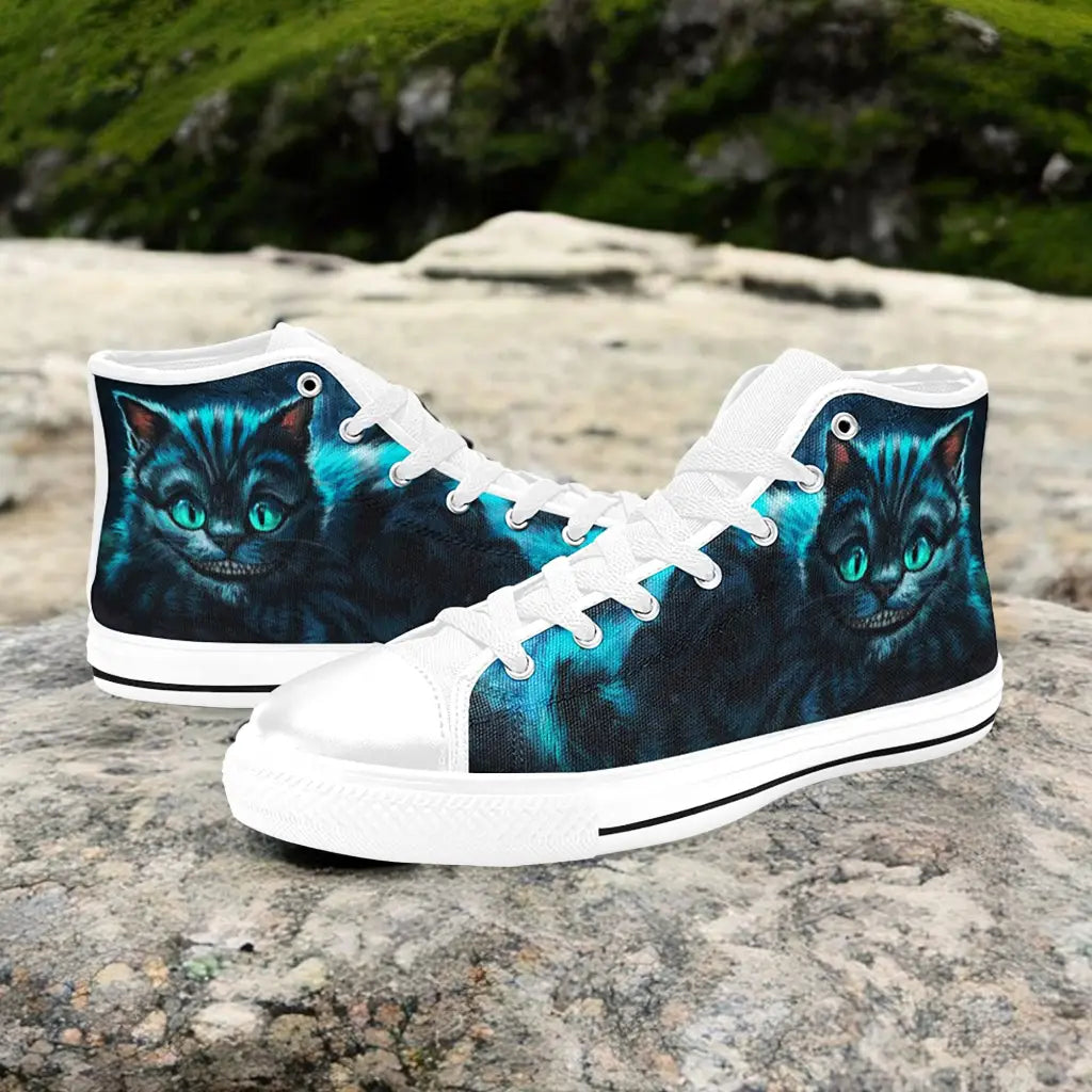 Alice in Wonderland Cheshire Cat Custom High Top Sneakers Shoes