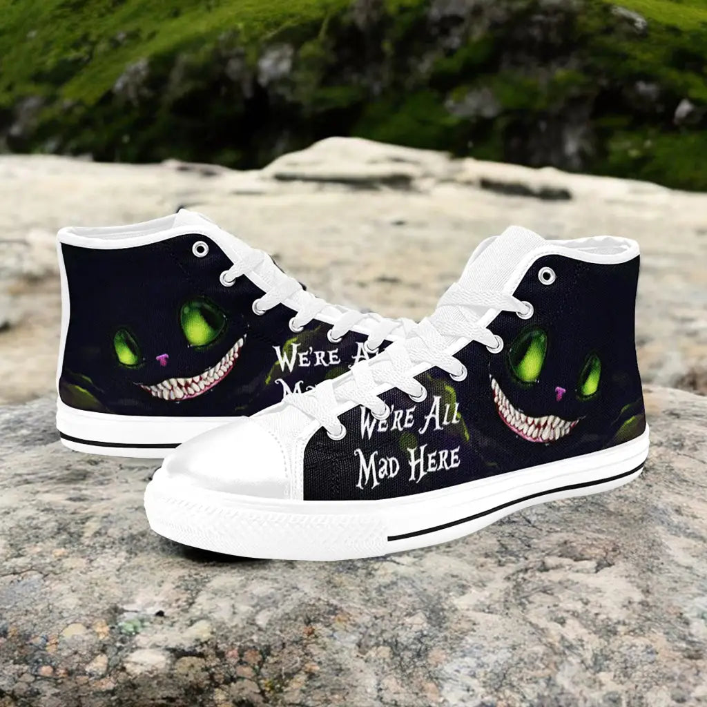 Alice in Wonderland Cheshire Cat Custom High Top Sneakers Shoes