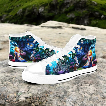 Alice in Wonderland Cheshire Cat Custom High Top Sneakers Shoes