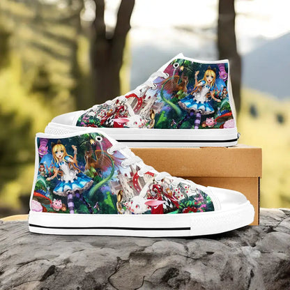 Alice in Wonderland Fushigi no Kuni no Alice Custom High Top Sneakers Shoes