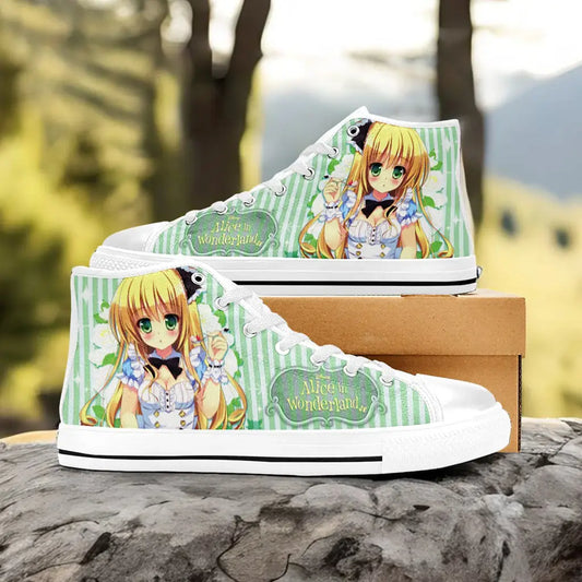 Alice in Wonderland Fushigi no Kuni no Alice Custom High Top Sneakers Shoes