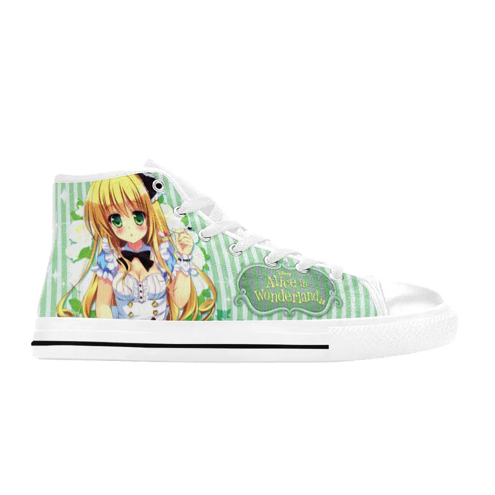 Alice in Wonderland Fushigi no Kuni no Alice Custom High Top Sneakers Shoes