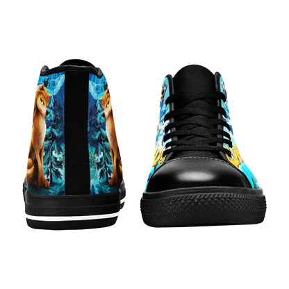 Alpha and Omega Custom High Top Sneakers Shoes