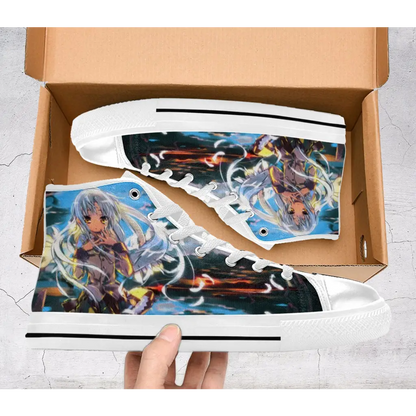 Anime Manga Angel Beats Kanade Tachibana Custom High Top Sneakers Shoes