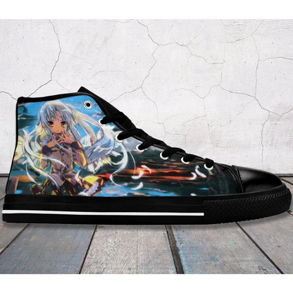 Anime Manga Angel Beats Kanade Tachibana Custom High Top Sneakers Shoes