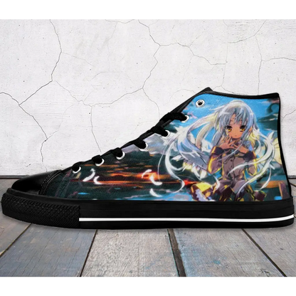 Anime Manga Angel Beats Kanade Tachibana Custom High Top Sneakers Shoes