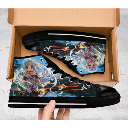 Anime Manga Angel Beats Kanade Tachibana Custom High Top Sneakers Shoes