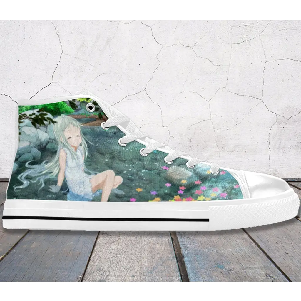 Anime Manga Anohana The Flower We Saw That Day Menma High Top Sneakers Shoes