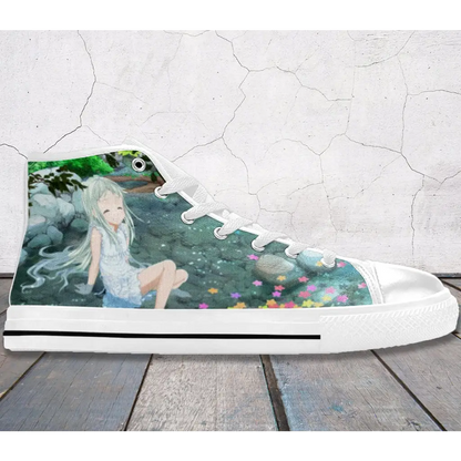 Anime Manga Anohana The Flower We Saw That Day Menma High Top Sneakers Shoes