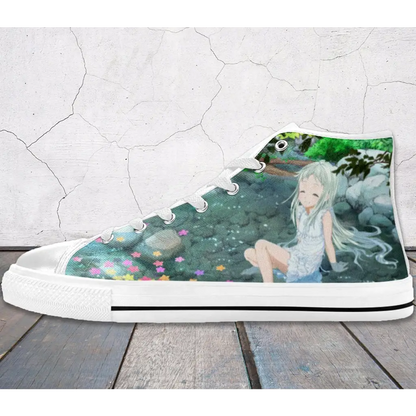 Anime Manga Anohana The Flower We Saw That Day Menma High Top Sneakers Shoes