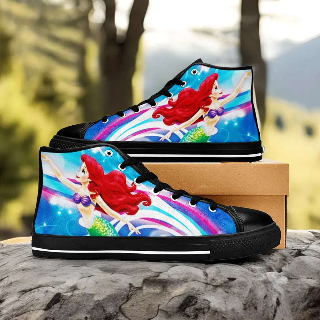 Ariel The Little Mermaid Custom High Top Sneakers Shoes