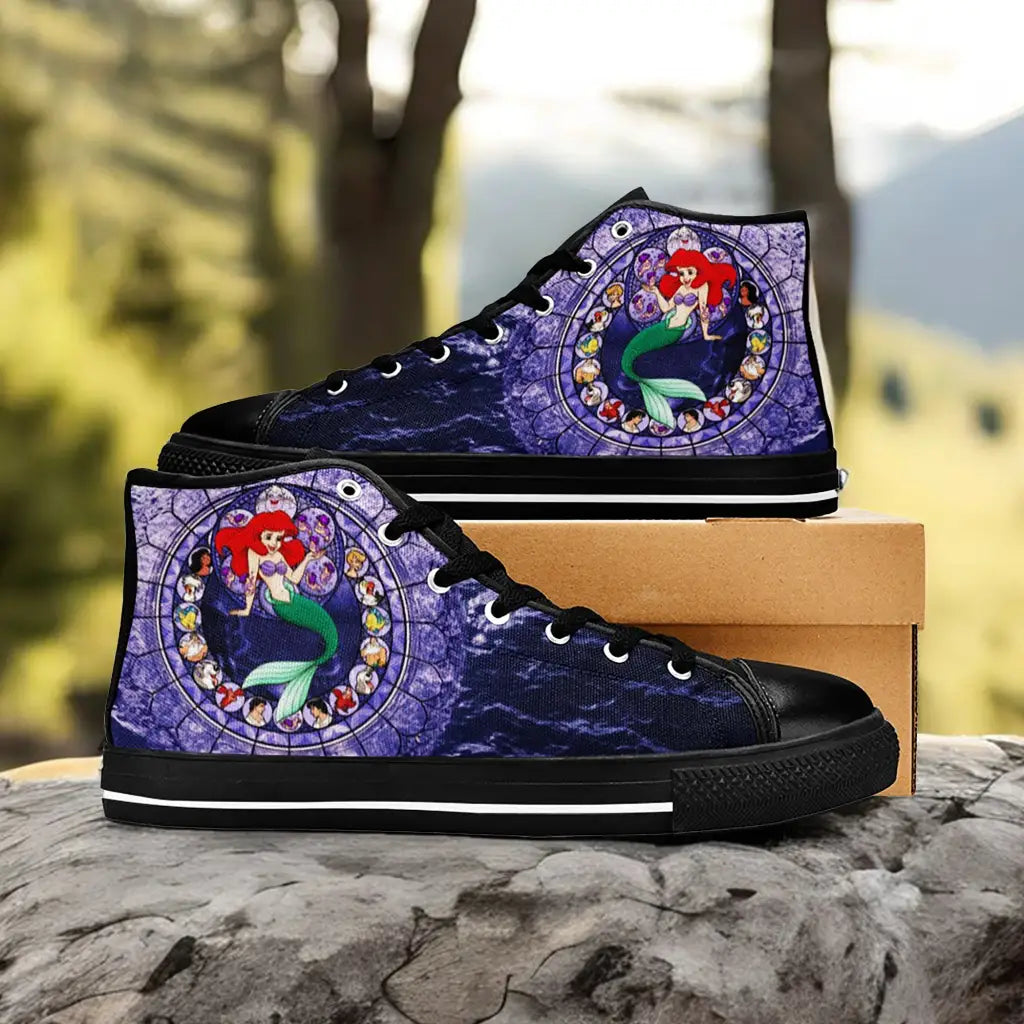 Ariel The Little Mermaid Custom High Top Sneakers Shoes