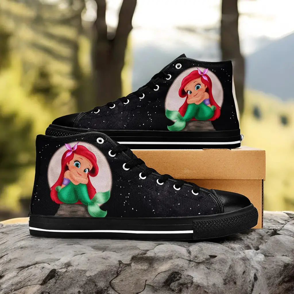 Ariel The Little Mermaid Custom High Top Sneakers Shoes