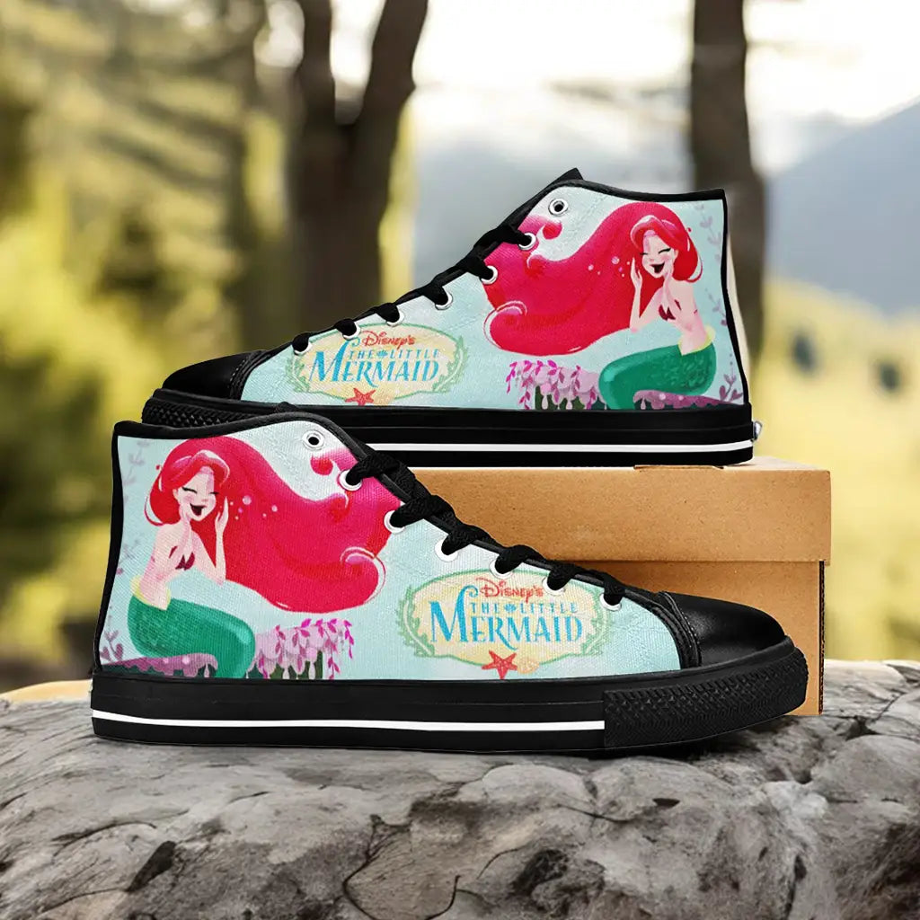 Ariel The Little Mermaid Custom High Top Sneakers Shoes