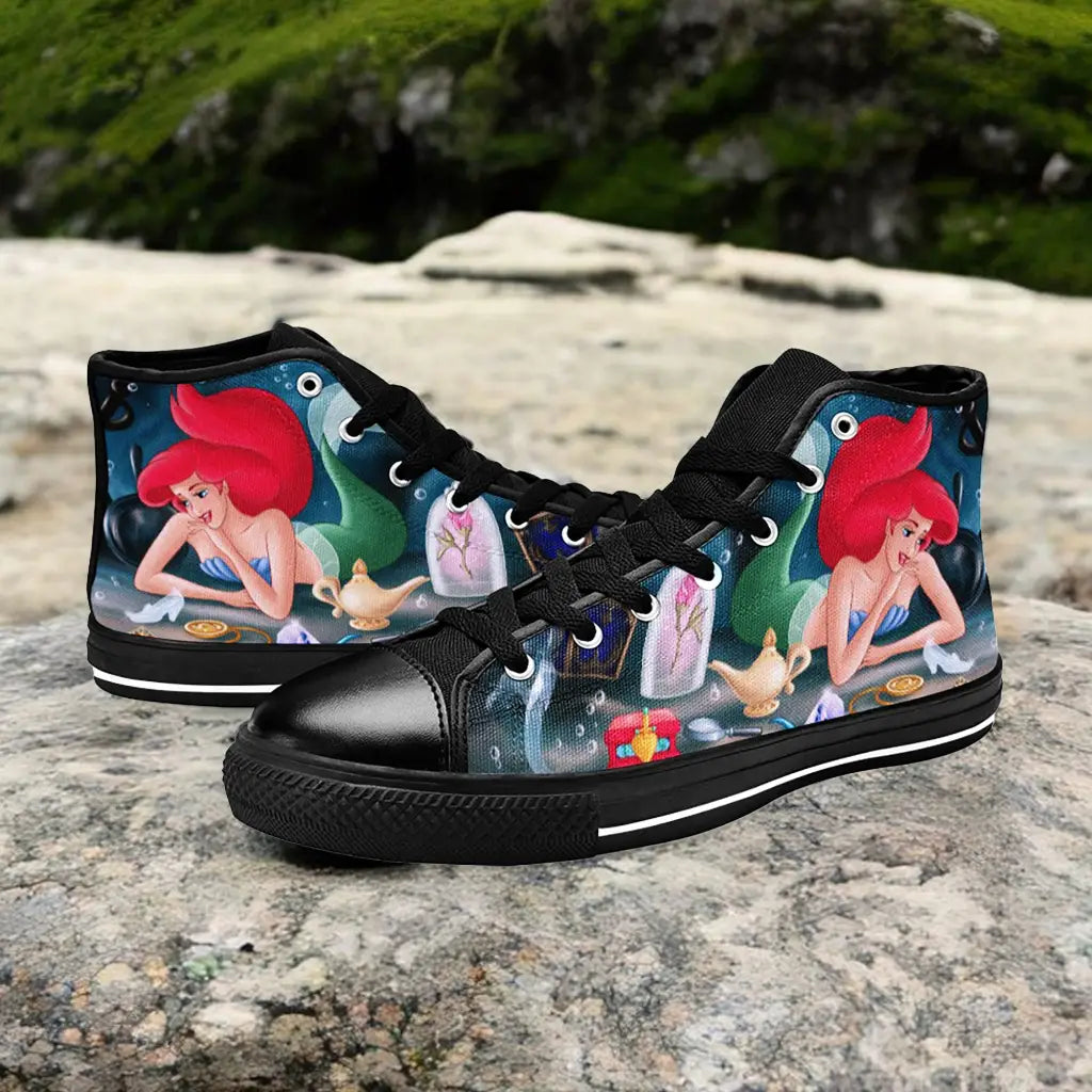 Ariel The Little Mermaid Custom High Top Sneakers Shoes