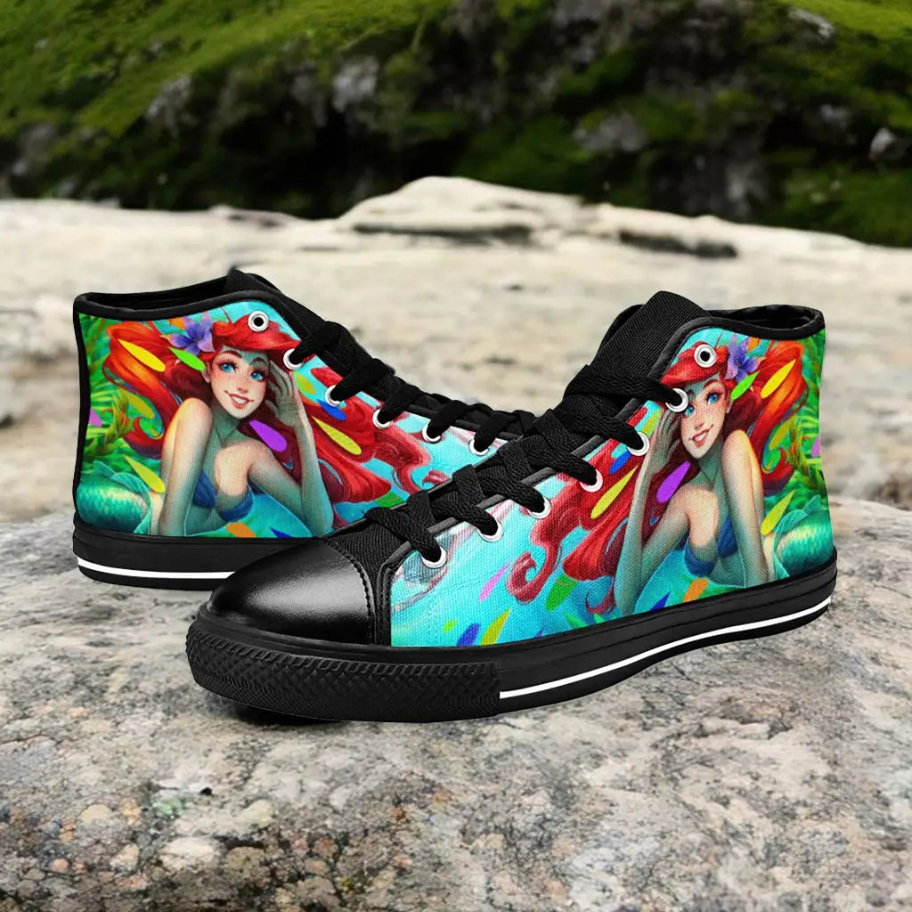 Ariel The Little Mermaid Custom High Top Sneakers Shoes