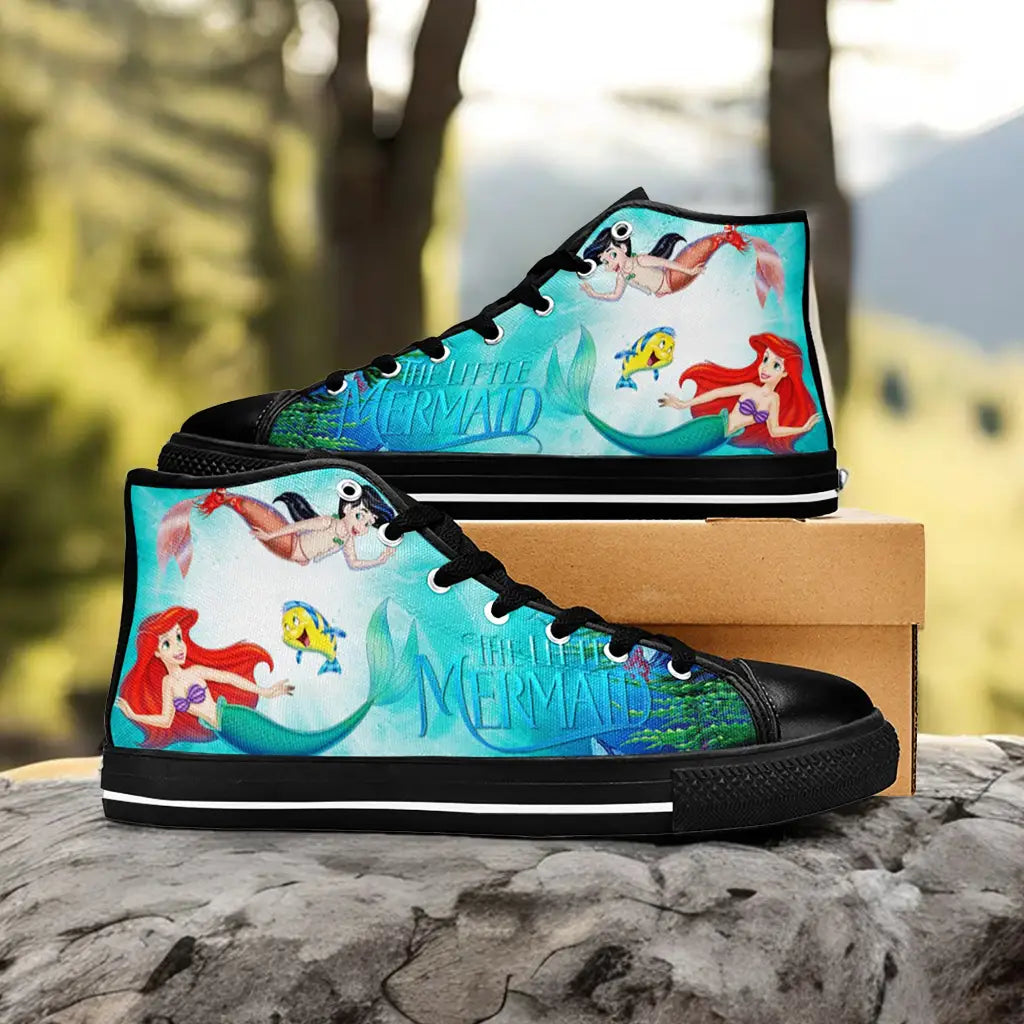 Ariel The Little Mermaid Custom High Top Sneakers Shoes