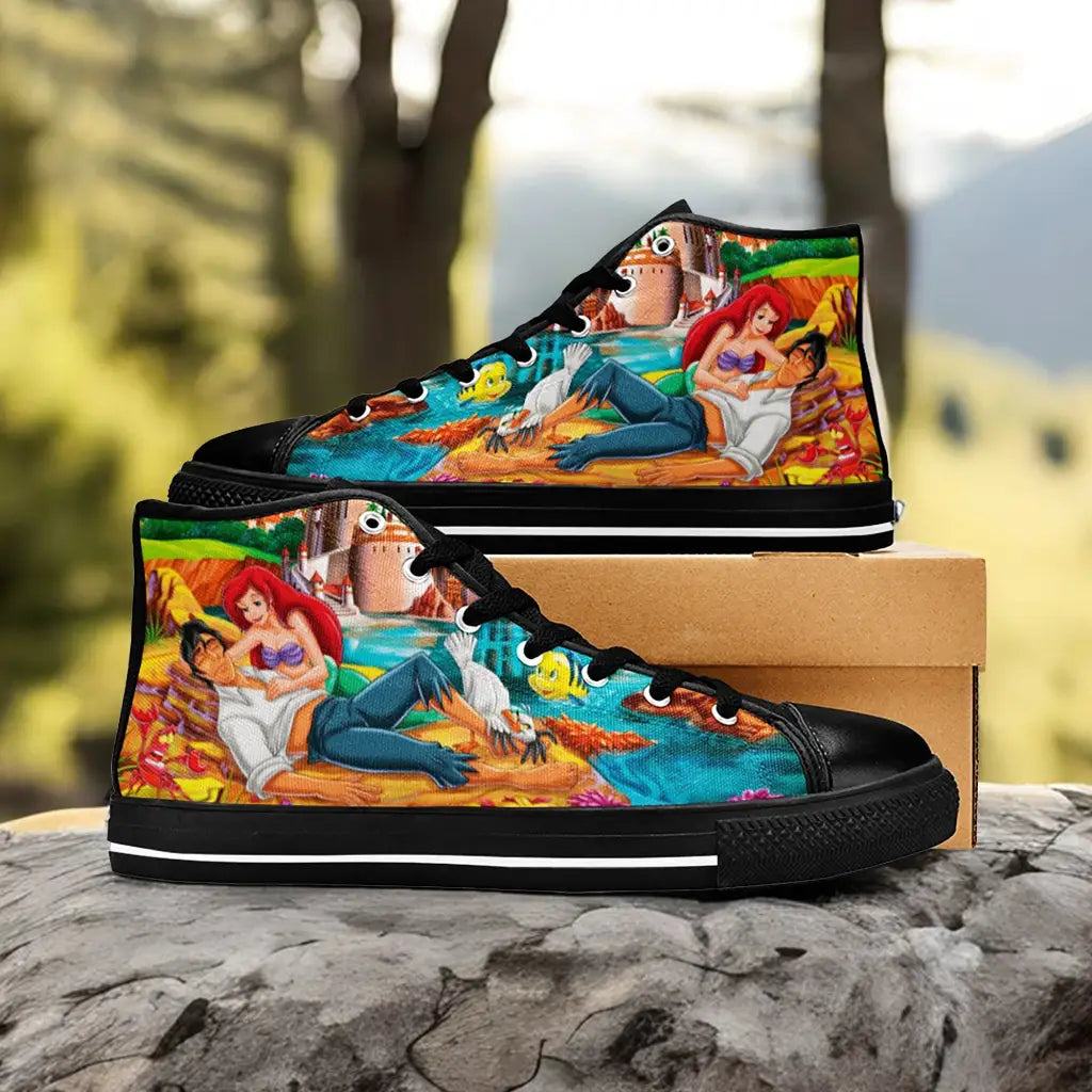 Ariel The Little Mermaid Custom High Top Sneakers Shoes