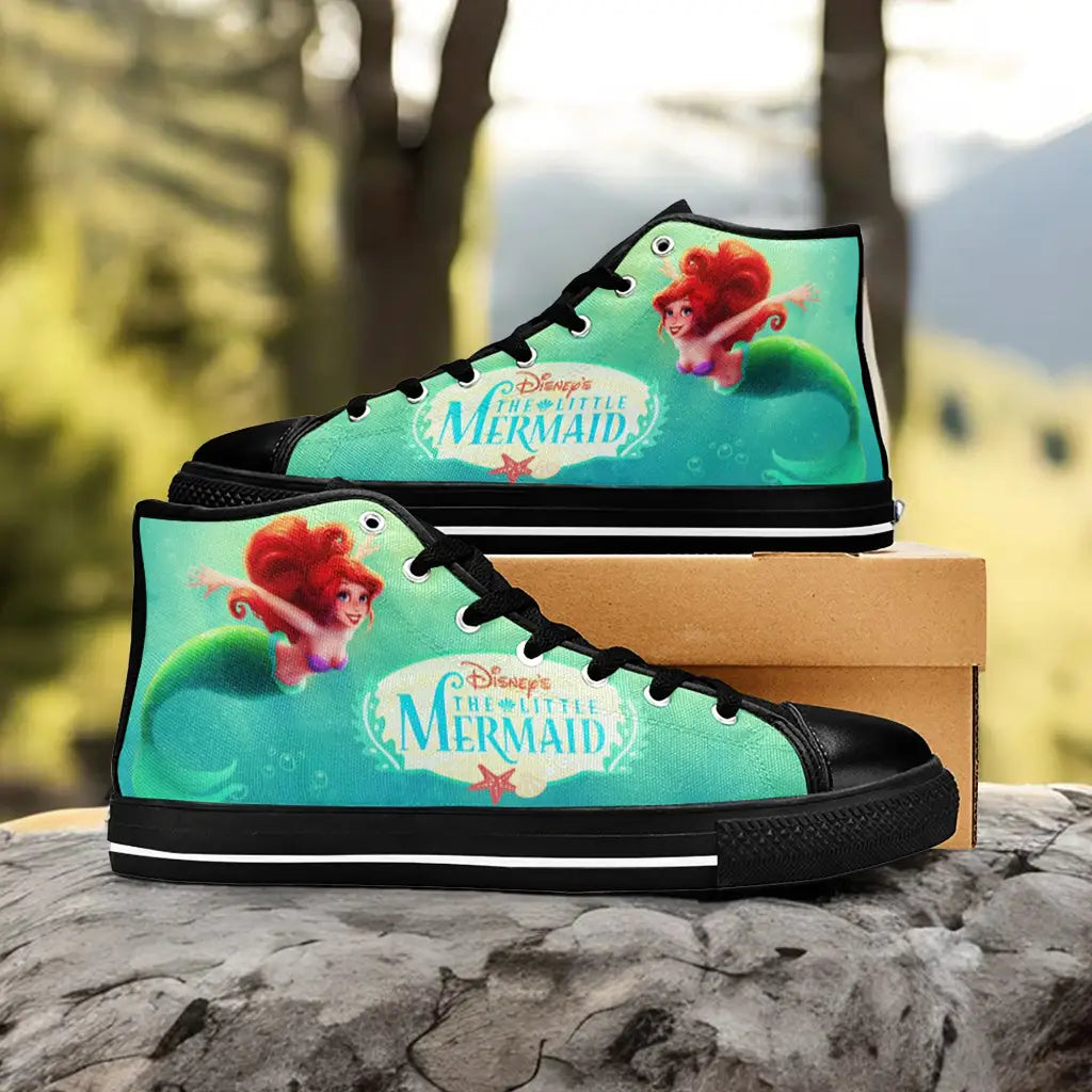 Ariel The Little Mermaid Custom High Top Sneakers Shoes