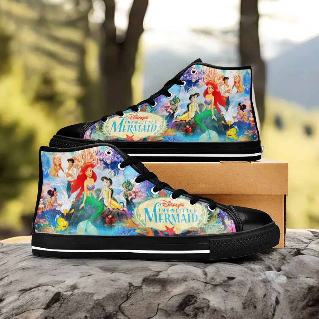 Ariel The Little Mermaid Custom High Top Sneakers Shoes