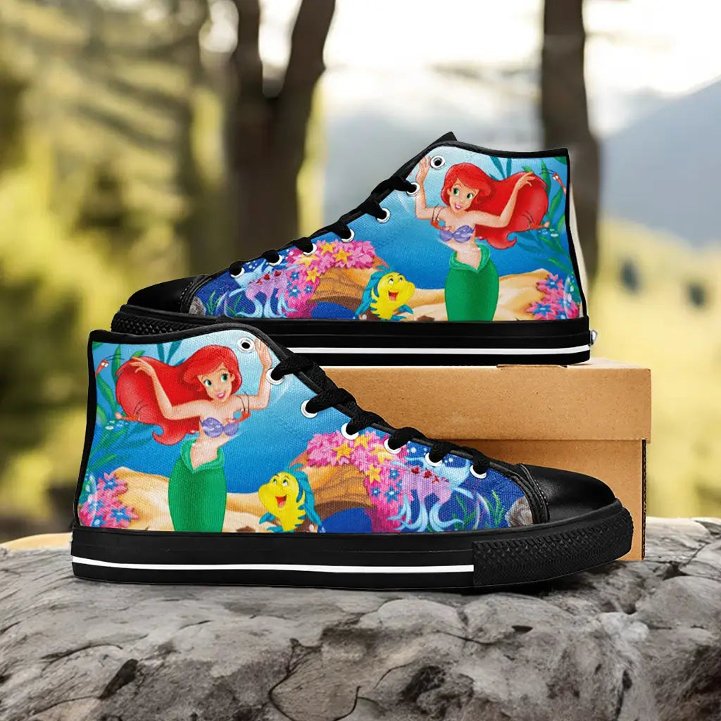 Ariel The Little Mermaid Custom High Top Sneakers Shoes