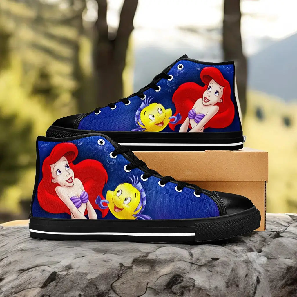 Ariel The Little Mermaid Custom High Top Sneakers Shoes